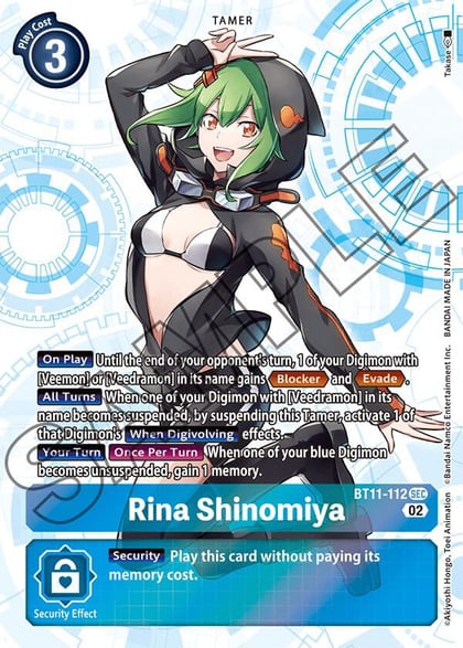 Rina Shinomiya, Dimensional Phase BT11-112 SEC