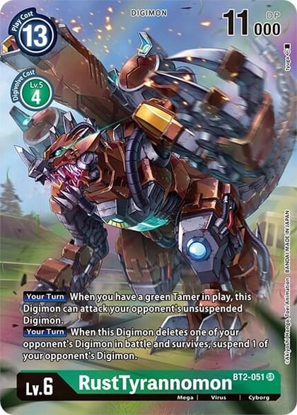 RustTyrannomon (Alternate Art), Dimensional Phase BT2-051 SR