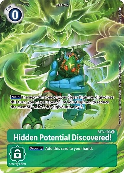 Hidden Potential Discovered! (Alternate Art), Dimensional Phase BT3-103 U