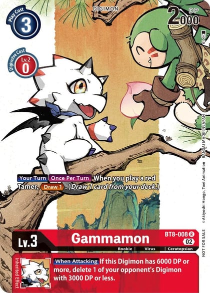 Gammamon (Digimon Illustration Competition Pack 2022), Dimensional Phase BT8-008 R