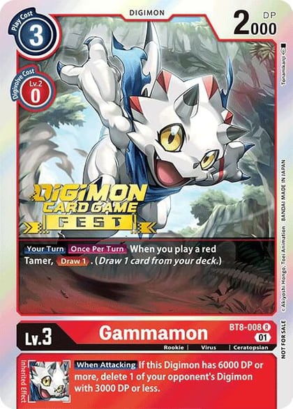 Gammamon (Digimon Card Game Fest 2022), Dimensional Phase BT8-008 R