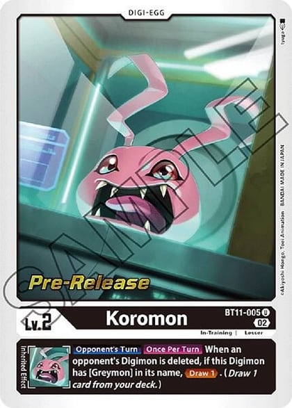 Koromon, Dimensional Phase Pre-Release Cards BT11-005 U