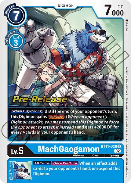 MachGaogamon, Dimensional Phase Pre-Release Cards BT11-028 U