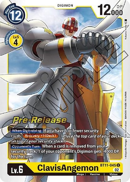 ClavisAngemon, Dimensional Phase Pre-Release Cards BT11-045 U