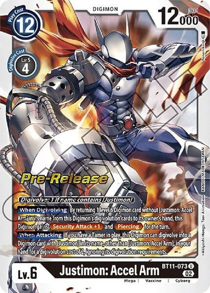 Justimon: Accel Arm, Dimensional Phase Pre-Release Cards BT11-073 U