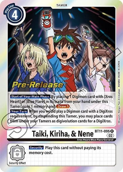 Taiki, Kiriha, & Nene, Dimensional Phase Pre-Release Cards BT11-095 R