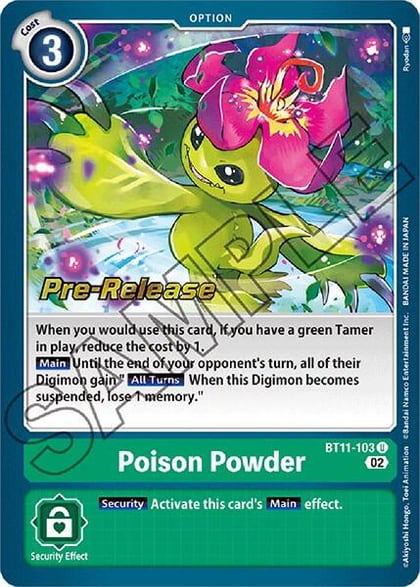 Poison Powder, Dimensional Phase Pre-Release Cards BT11-103 U