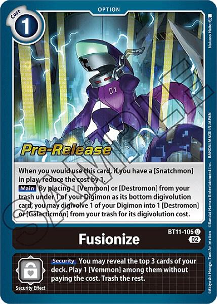 Fusionize, Dimensional Phase Pre-Release Cards BT11-105 U