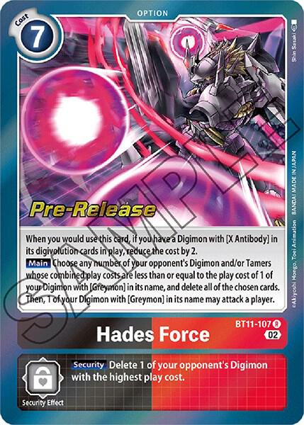 Hades Force, Dimensional Phase Pre-Release Cards BT11-107 R