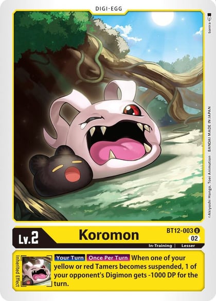 Koromon, Across Time BT12-003 U