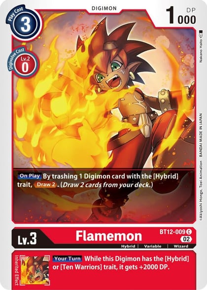 Flamemon, Across Time BT12-009 C