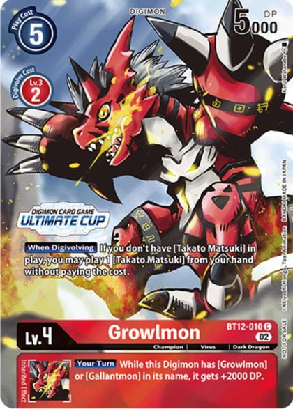 Growlmon (Ultimate Cup), Across Time BT12-010 C