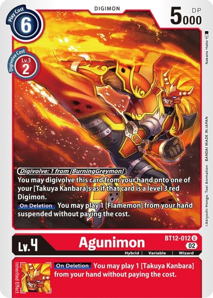 Agunimon, Across Time BT12-012 U