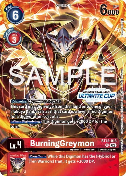 BurningGreymon (Ultimate Cup 2024), Across Time BT12-013 U