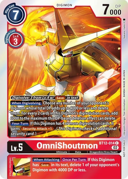 OmniShoutmon (Box Topper), Across Time BT12-014 C