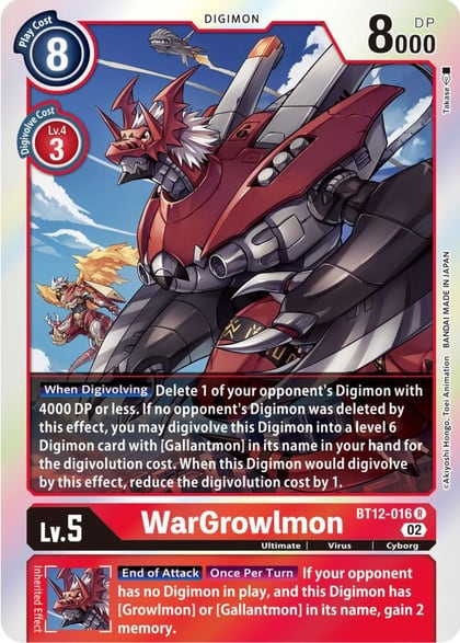 WarGrowlmon, Across Time BT12-016 R