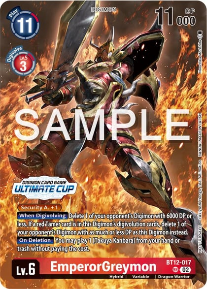 EmperorGreymon (Ultimate Cup 2024), Across Time BT12-017 SR