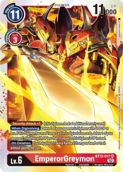 EmperorGreymon, Across Time BT12-017 SR