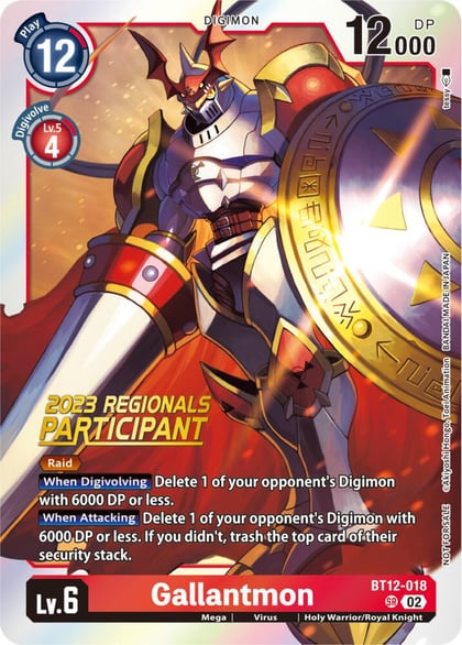 Gallantmon (2023 Regionals Participant), Across Time BT12-018 SR