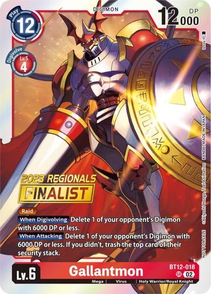 Gallantmon (2023 Regionals Finalist), Across Time BT12-018 SR