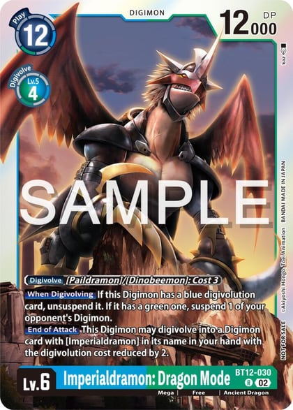 Imperialdramon: Dragon Mode (Event Pack 6), Across Time BT12-030 R