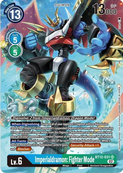 Imperialdramon: Fighter Mode (Alternate Art), Across Time BT12-031 SR