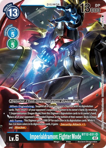 Imperialdramon: Fighter Mode, Across Time BT12-031 SR