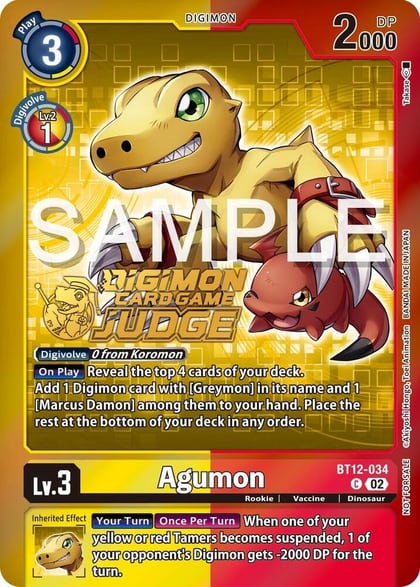 Agumon - BT12-034 (Judge Pack 5), Across Time BT12-034 C
