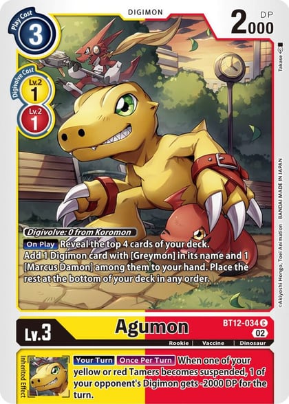 Agumon - BT12-034, Across Time BT12-034 C