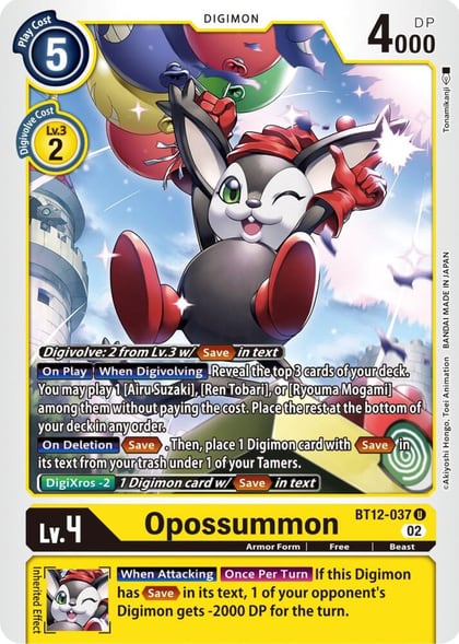 Opossummon, Across Time BT12-037 U