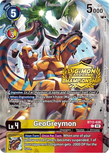 GeoGreymon (Championship 2023 Tamers Pack), Across Time BT12-038 C