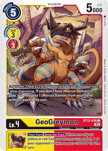 GeoGreymon, Across Time BT12-038 C