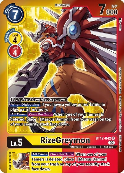 RizeGreymon (Tamer Party -Special-), Across Time BT12-042 R