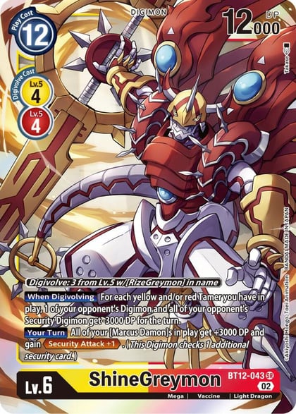 ShineGreymon, Across Time BT12-043 SR