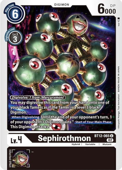 Sephirothmon, Across Time BT12-065 U
