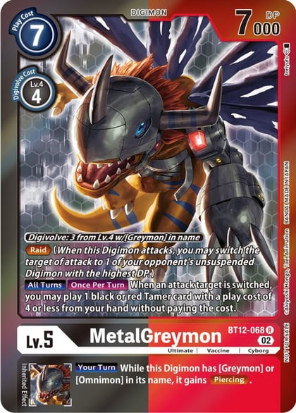 MetalGreymon (Tamer Party -Special-), Across Time BT12-068 R