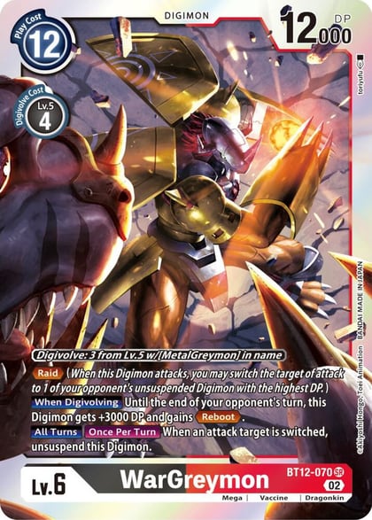 WarGreymon, Across Time BT12-070 SR