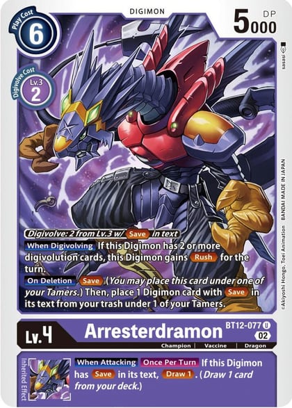 Arresterdramon, Across Time BT12-077 U