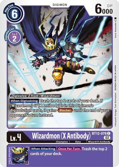 Wizardmon (X Antibody), Across Time BT12-078 C