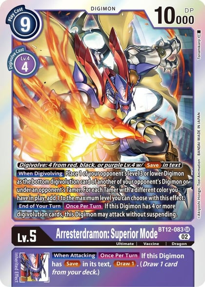 Arresterdramon: Superior Mode, Across Time BT12-083 SR