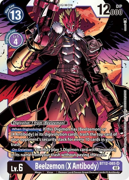 Beelzemon (X Antibody), Across Time BT12-085 SR