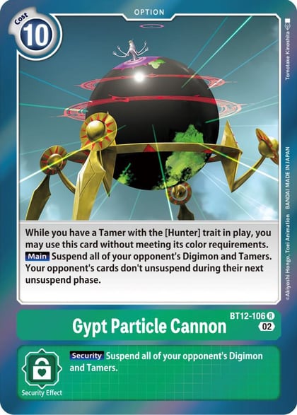 Gypt Particle Cannon, Across Time BT12-106 R