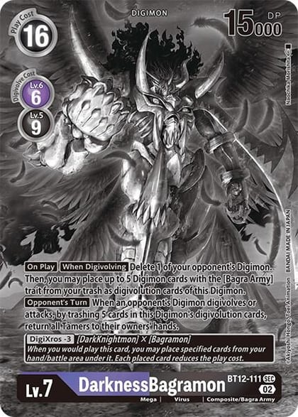 DarknessBagramon (Alternate Art) (Black & White), Across Time BT12-111 SEC