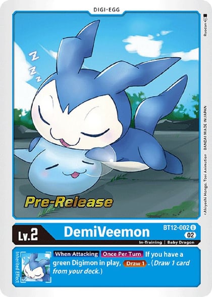 DemiVeemon, Across Time Pre-Release Cards BT12-002 U