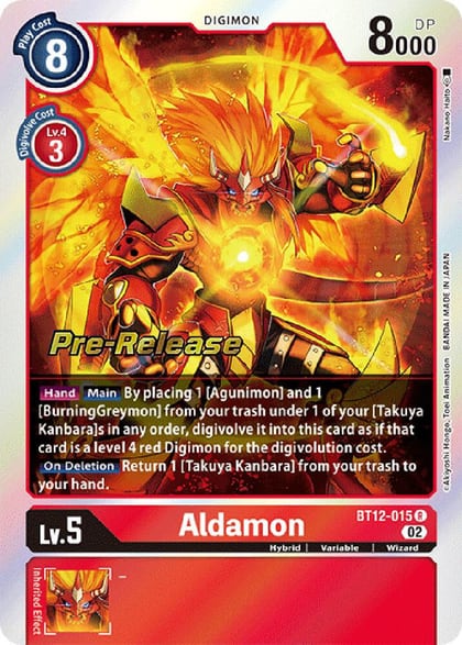Aldamon, Across Time Pre-Release Cards BT12-015 R