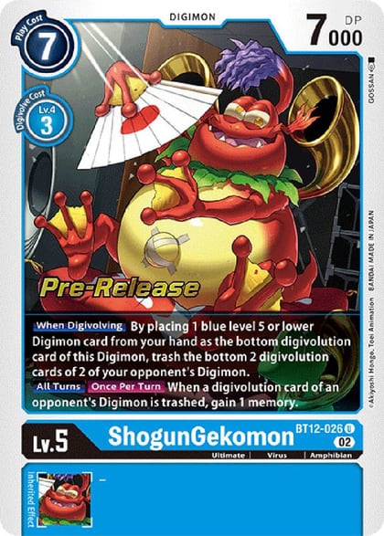 ShogunGekomon, Across Time Pre-Release Cards BT12-026 U
