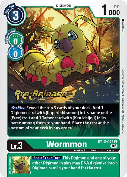 Wormmon, Across Time Pre-Release Cards BT12-047 U