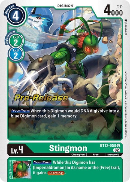 Stingmon, Across Time Pre-Release Cards BT12-050 U