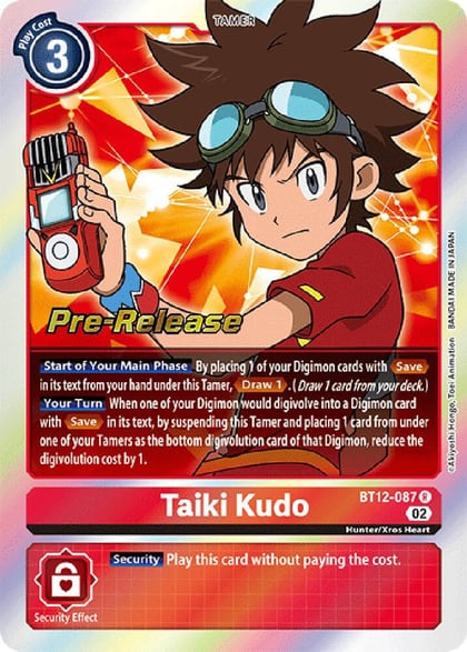Taiki Kudo, Across Time Pre-Release Cards BT12-087 R
