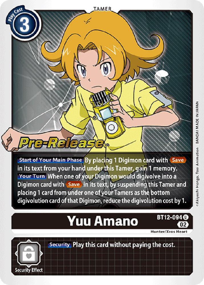 Yuu Amano, Across Time Pre-Release Cards BT12-094 U